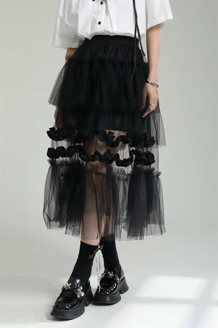 Tulle layered frill skirt