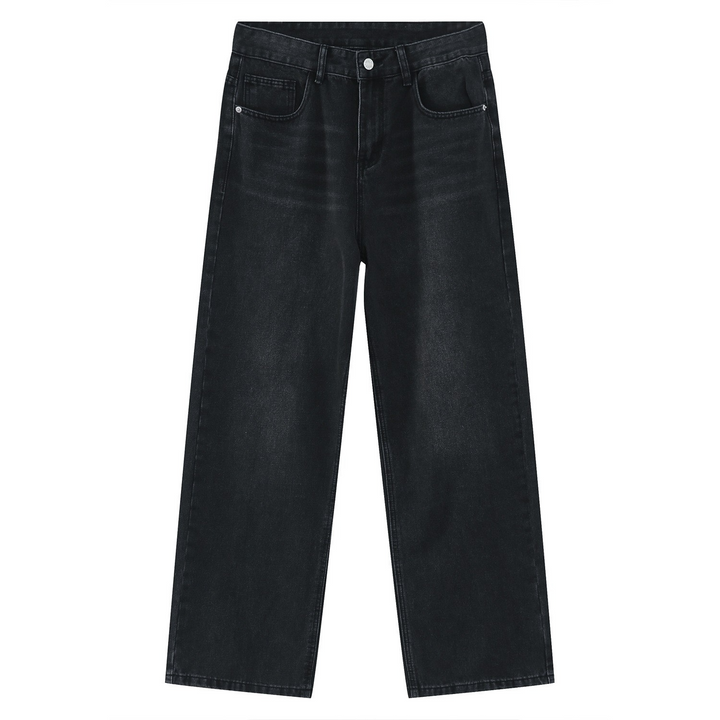 Carmour denim retro color wide-leg pants