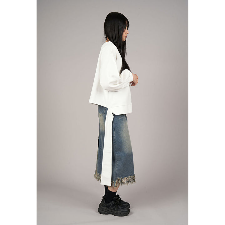 Back Ribbon Pullover