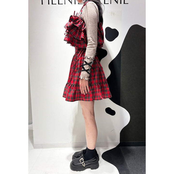 Tiered Ribbon Frill Bustier