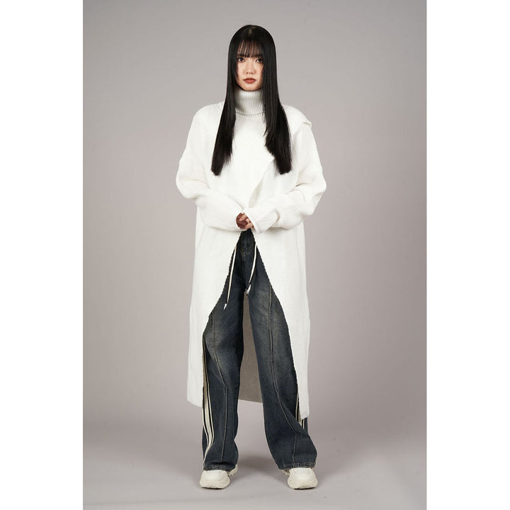 Turtleneck Slit Knit