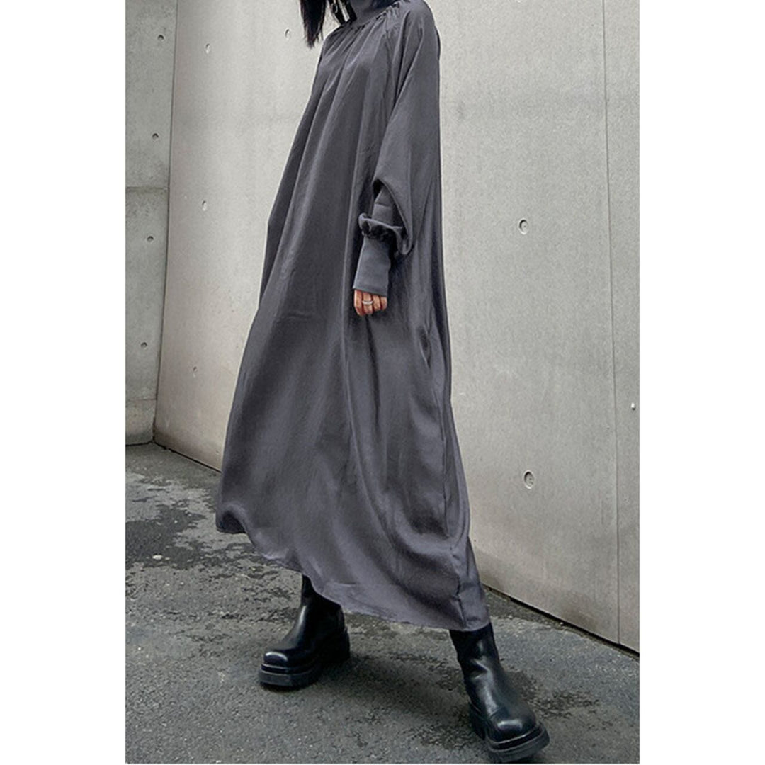 High Neck A-line Gathered Onepiece