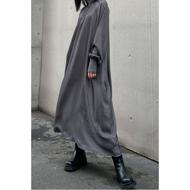 High Neck A-line Gathered Onepiece