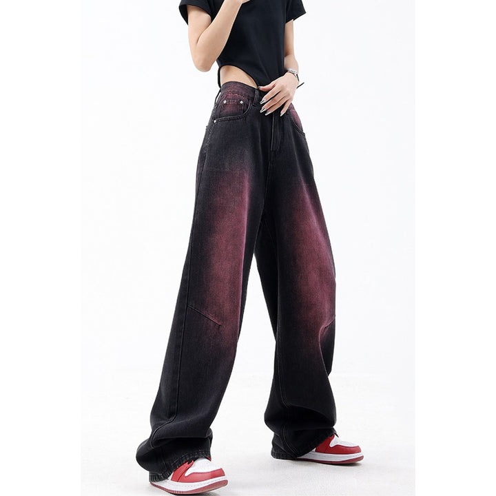 Neon Color Black Denim Jeans