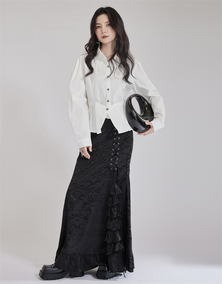 Waist Line Flare Short Shirt