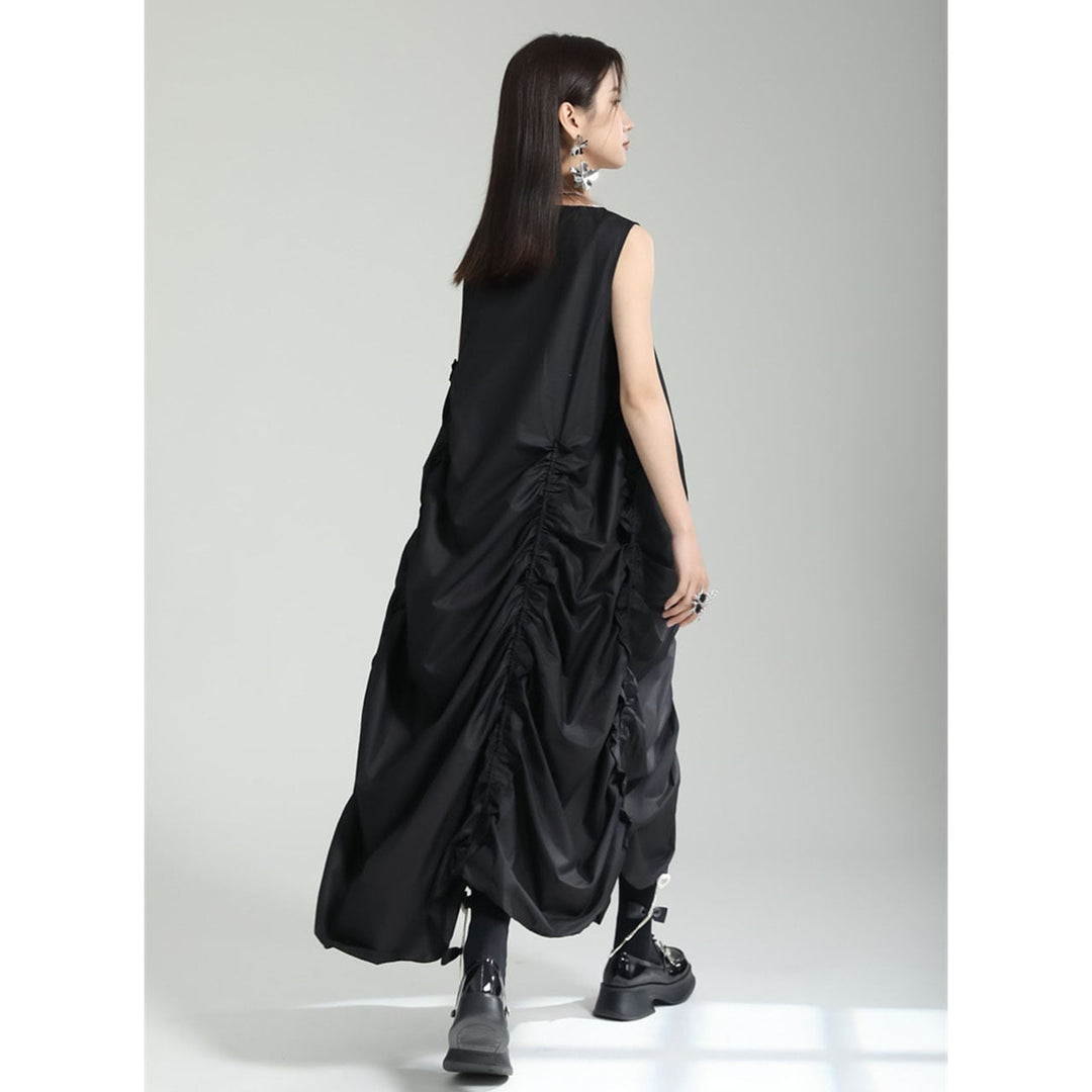 Volume Gathered Sleeveless Onepiece