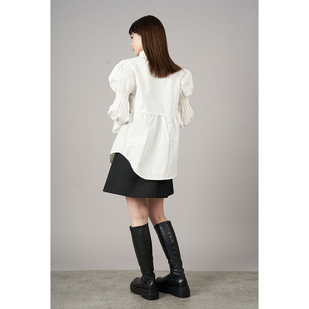 Shirring Virago Sleeve Tops