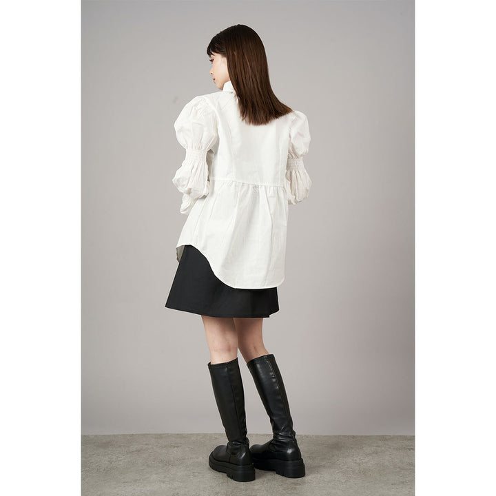 Shirring Virago Sleeve Tops