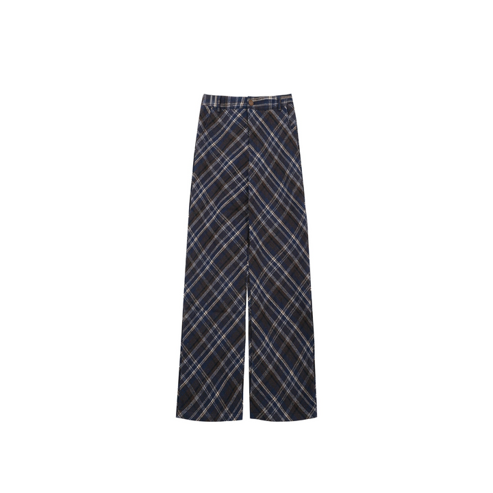 Diagonal Check Pants
