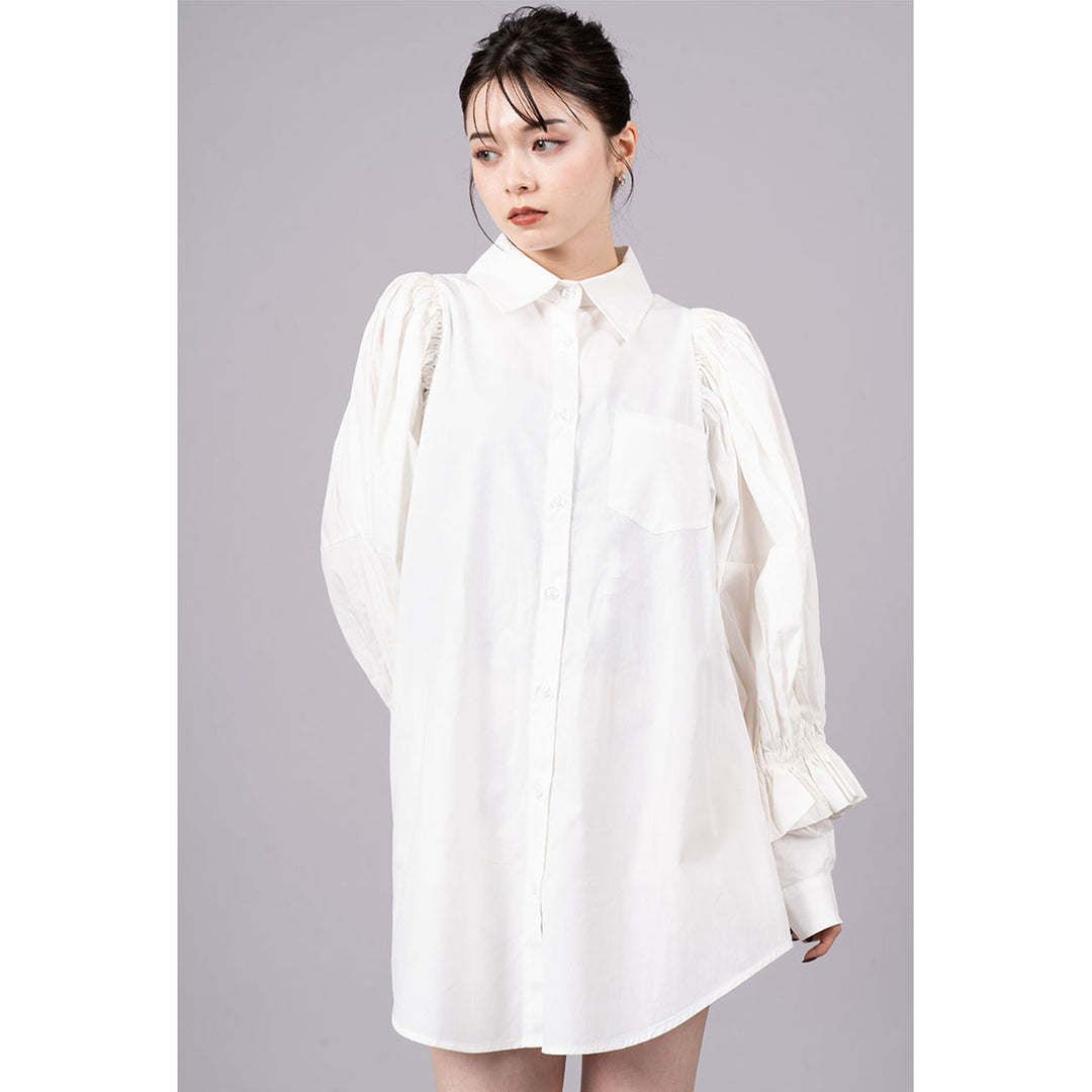 Tuck Sleeve Long Shirt