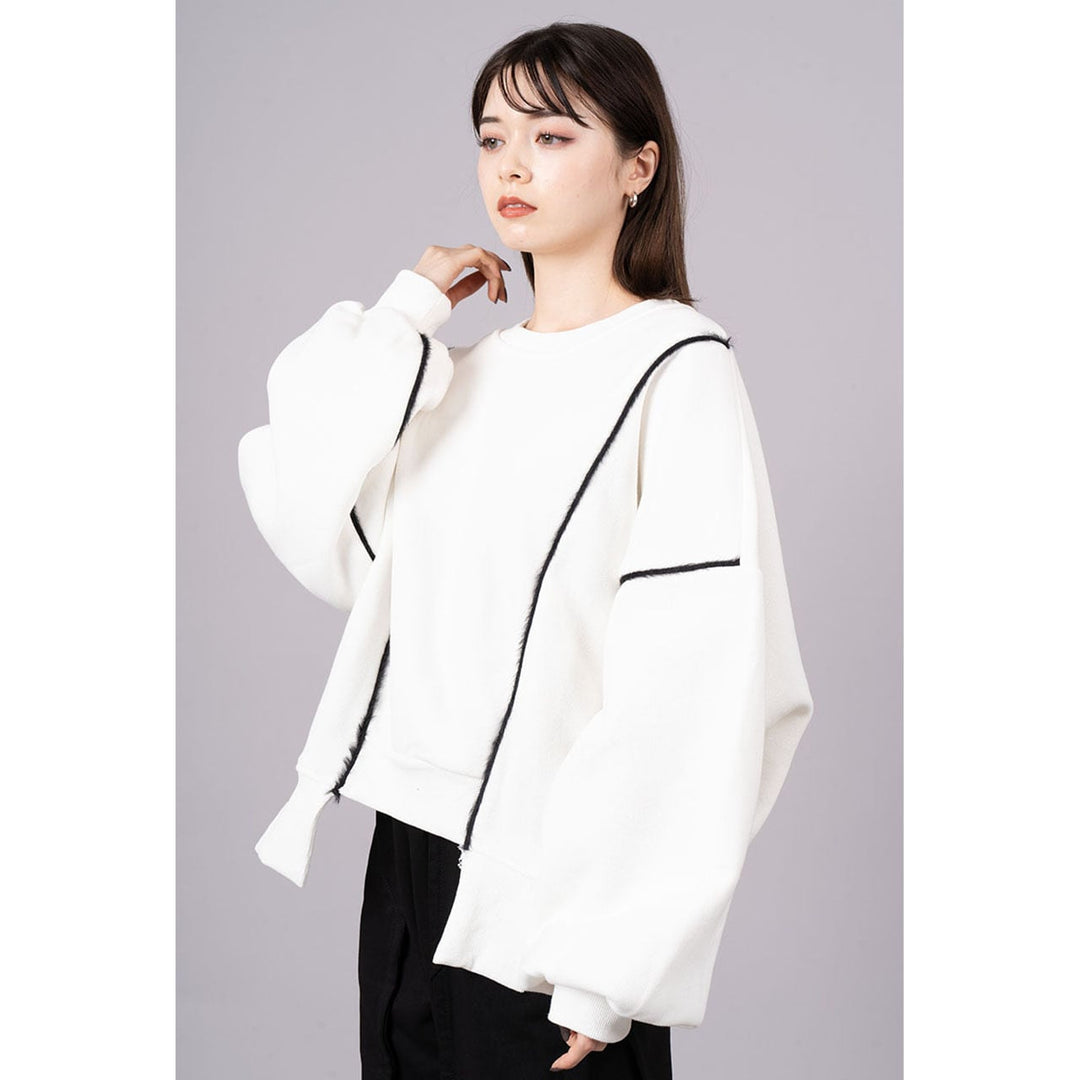 Fringe Lines Volume Pullover