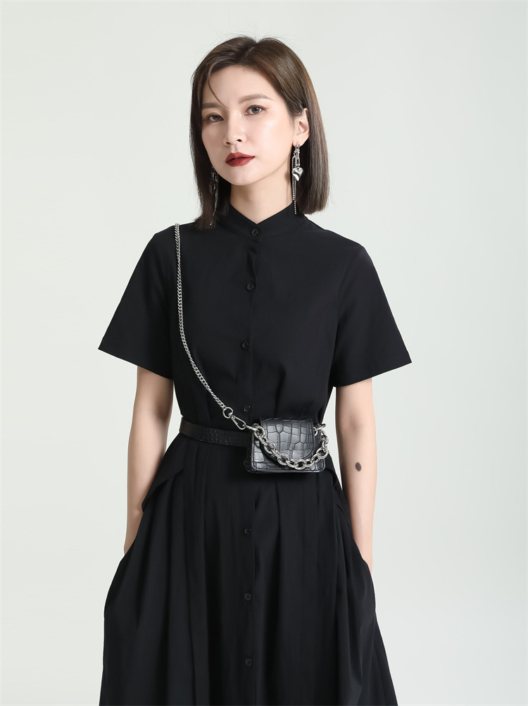 No Collar Shirt Onepiece