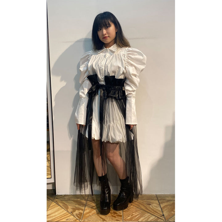 PU Leather Tulle Belt