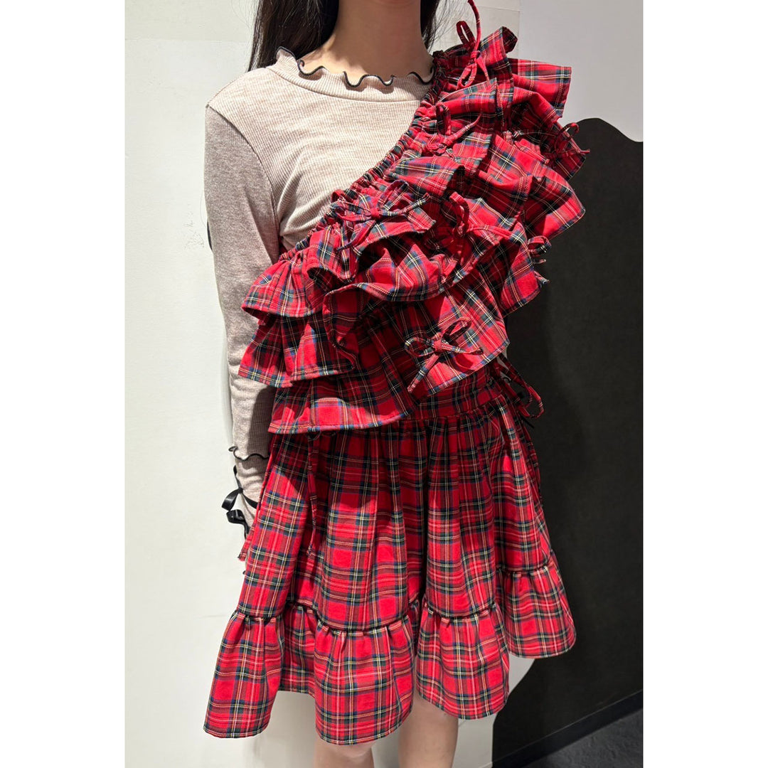 Tiered Ribbon Frill Bustier