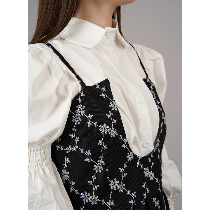 Cut Out Flower Camisole Onepiece