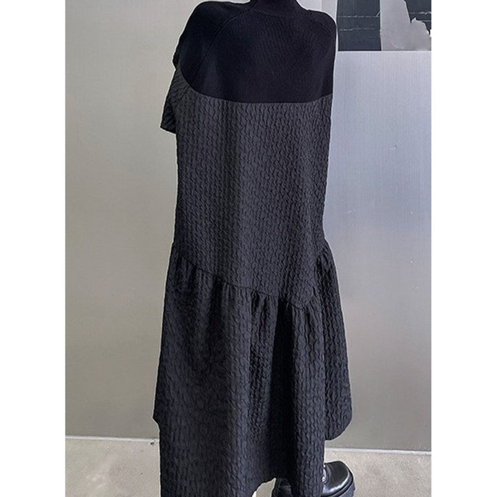 Knit Switching Tiered Onepiece