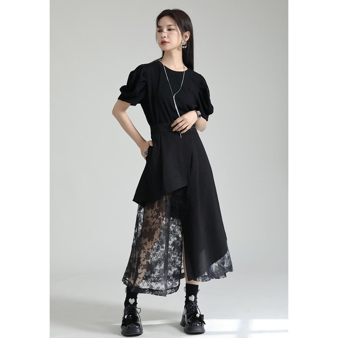 Tuck Puff Sleeve T-shirt