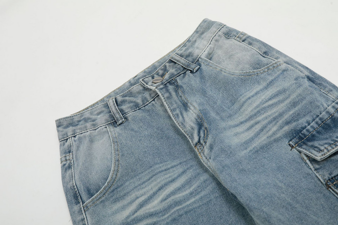 Pocket Washed Slim Jeans