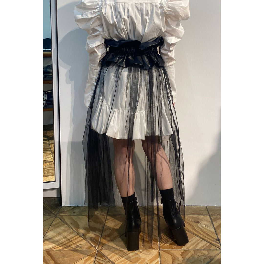 PU Leather Tulle Belt