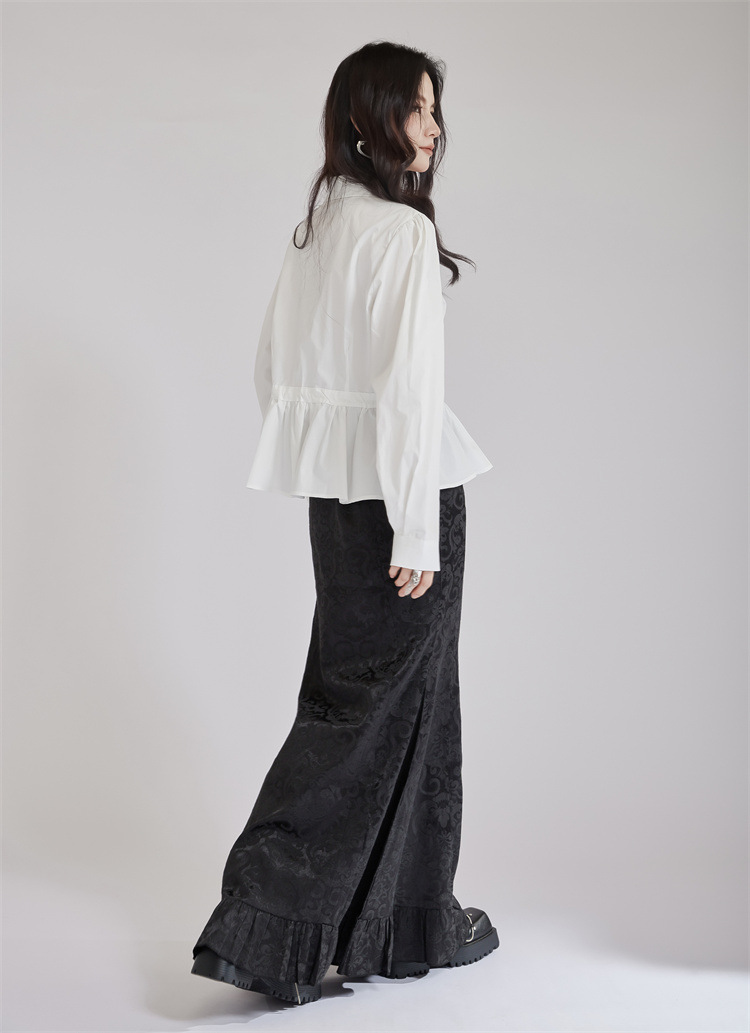 Waist Line Flare Short Shirt