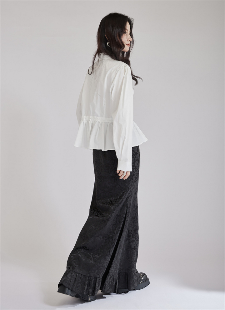 Waist Line Flare Short Shirt