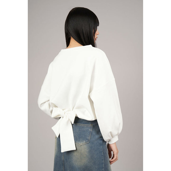 Back Ribbon Pullover