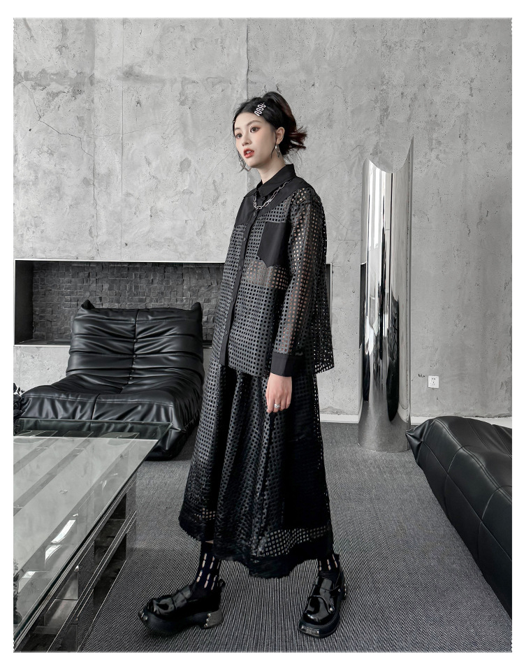 Mesh tops / mesh flare skirt