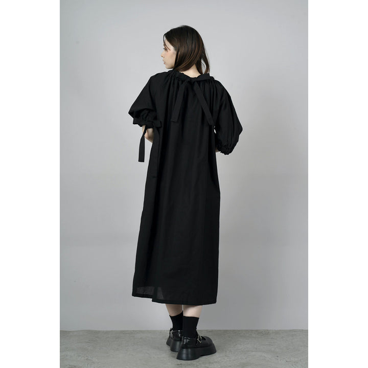 Gathered Shirring Long Onepiece
