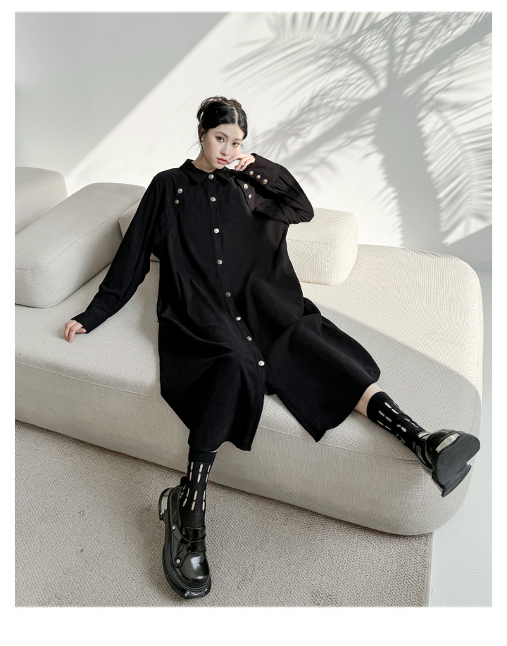 French style button one-piece