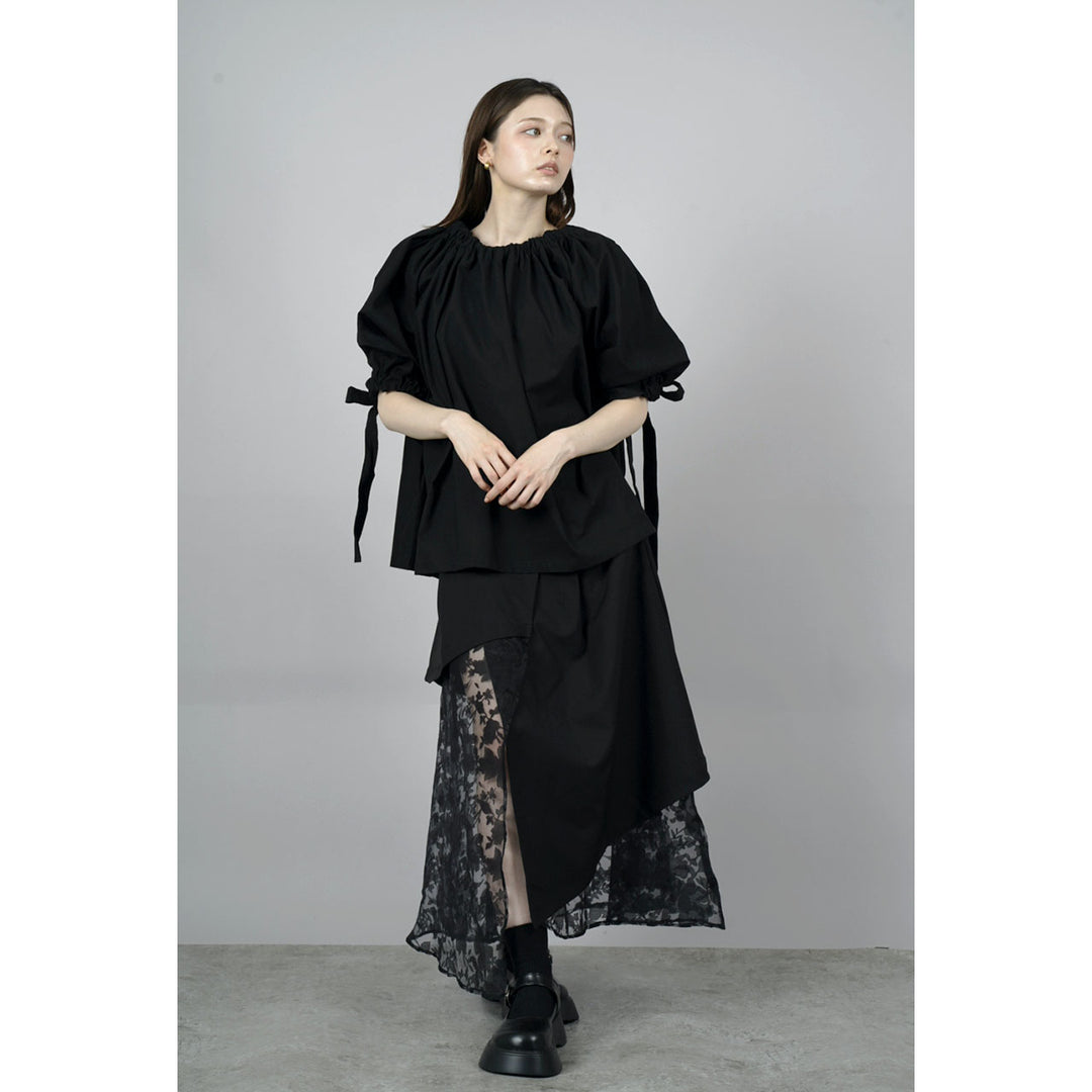 Gathered Shirring Blouse