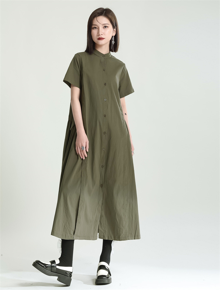 No Collar Shirt Onepiece