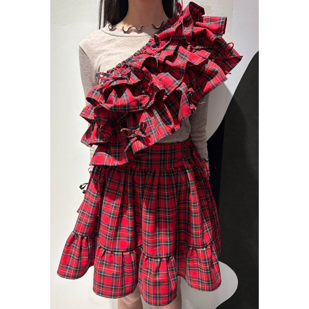 Tiered Ribbon Frill Bustier