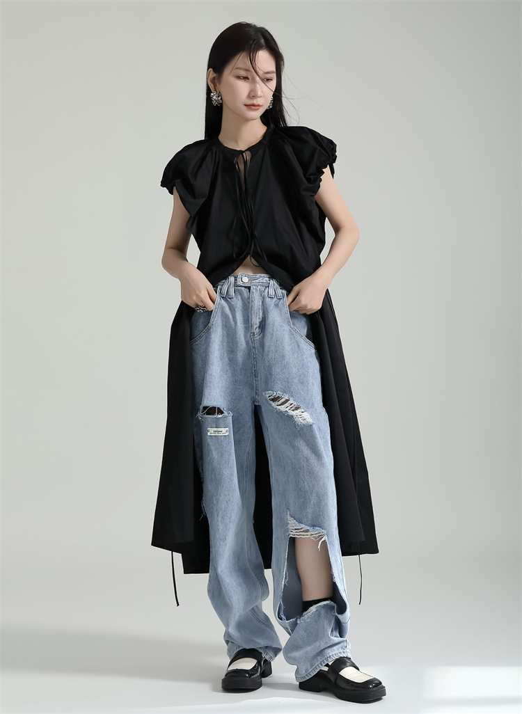 Gathered Sleeve Flare Onepiece