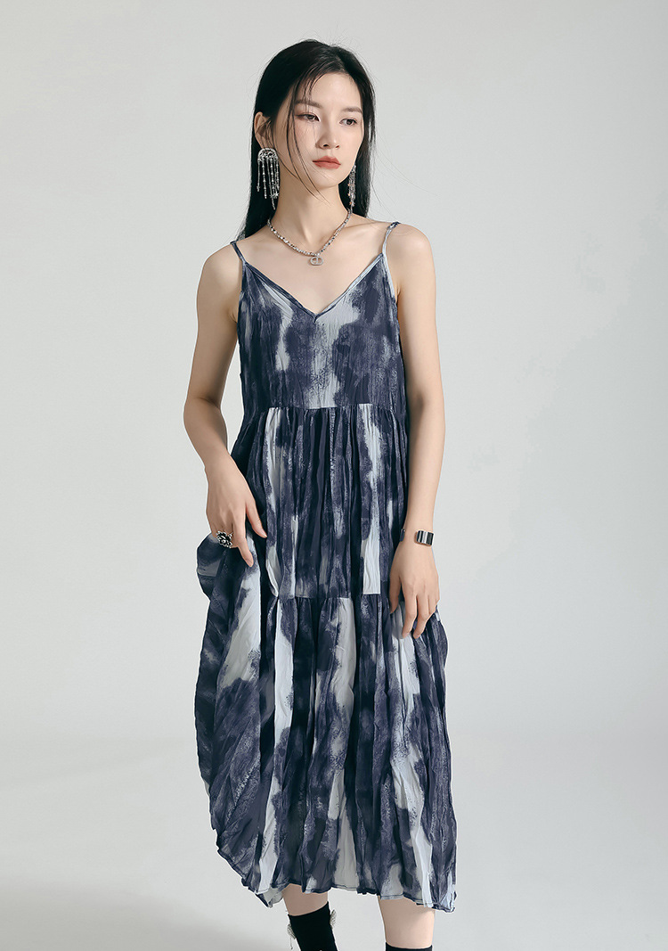 Tie Dye Tiered Camisole Onepiece