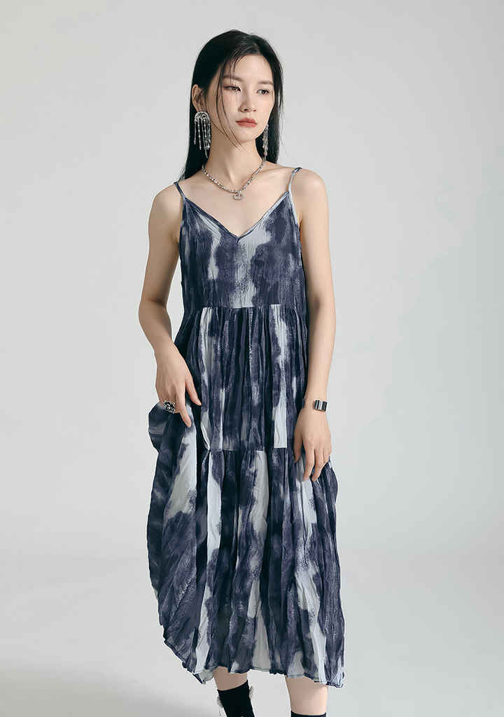 Tie Dye Tiered Camisole Onepiece