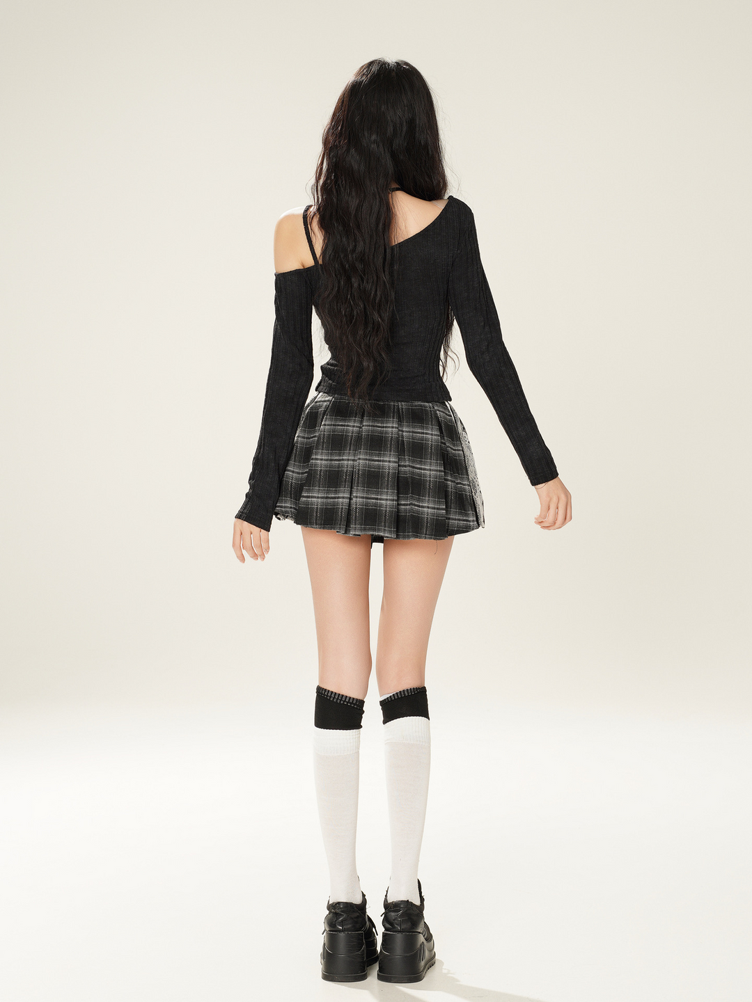 One Shoulder Print Pullover