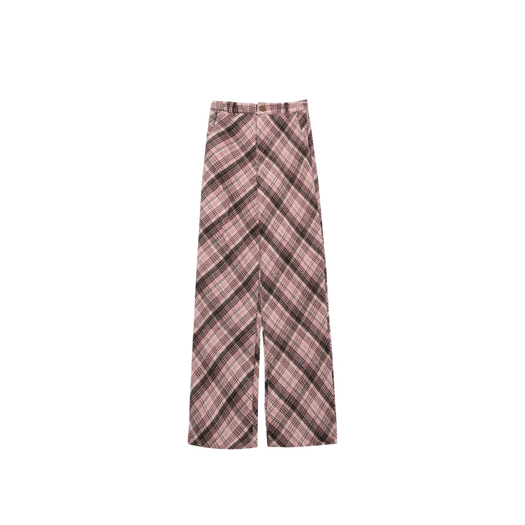 Diagonal Check Pants