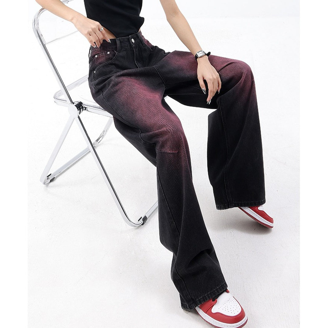 Neon Color Black Denim Jeans