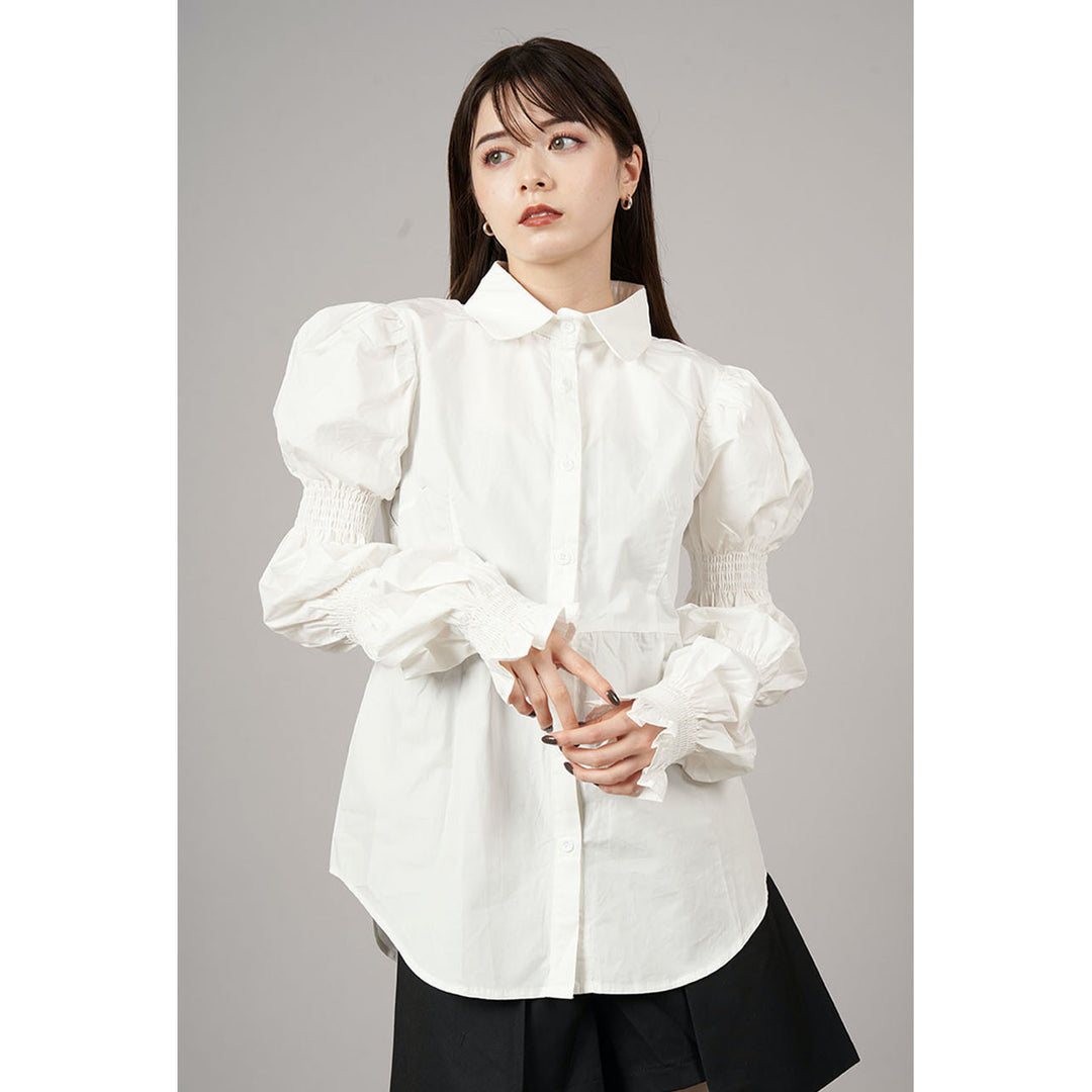 Shirring Virago Sleeve Tops