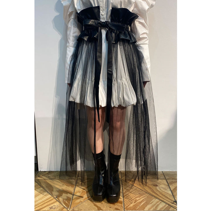 PU Leather Tulle Belt
