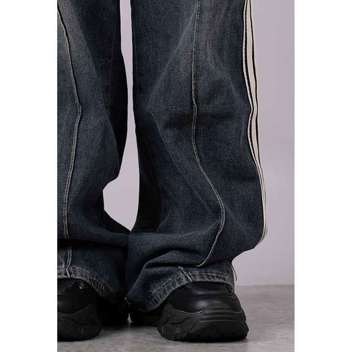 Side Lines Drawstring Denim Jeans