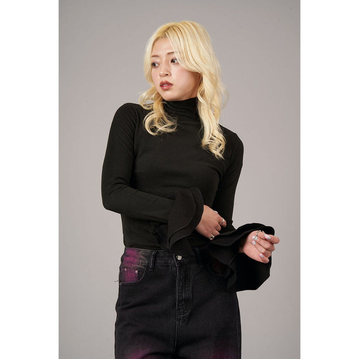 Frill Sleeve Pullover