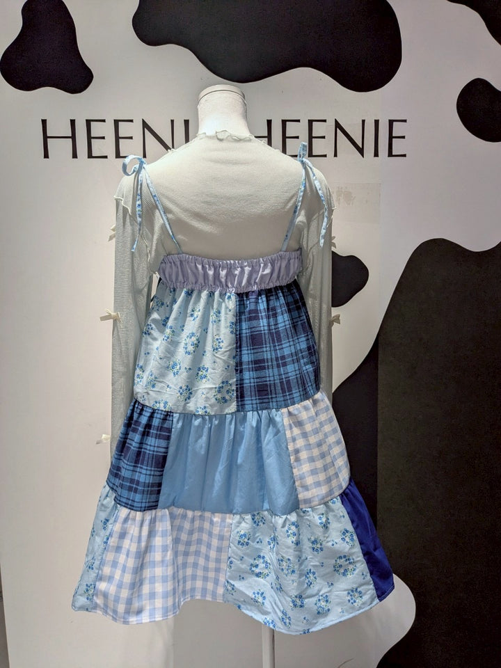 Patchwork Tiered Ribbon Onepiece