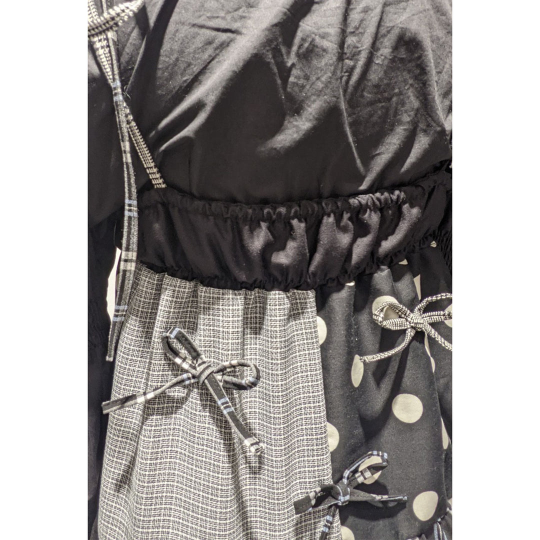 Patchwork Tiered Ribbon Onepiece