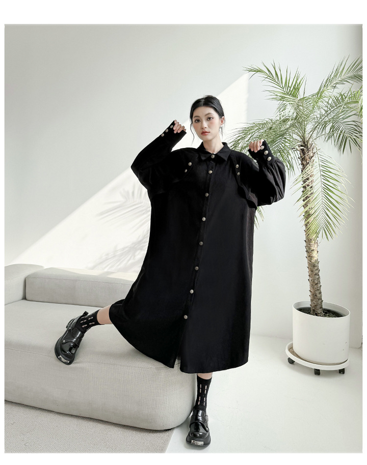 French style button one-piece