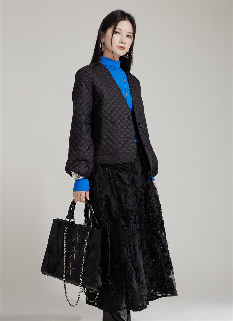 Loose Diamond Padded Jacket