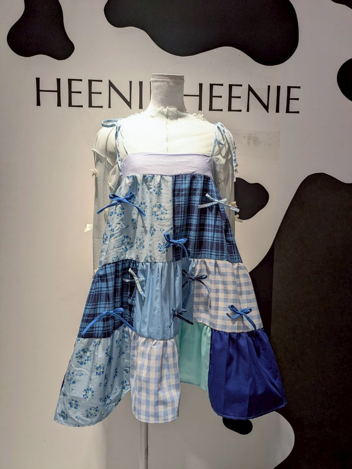 Patchwork Tiered Ribbon Onepiece