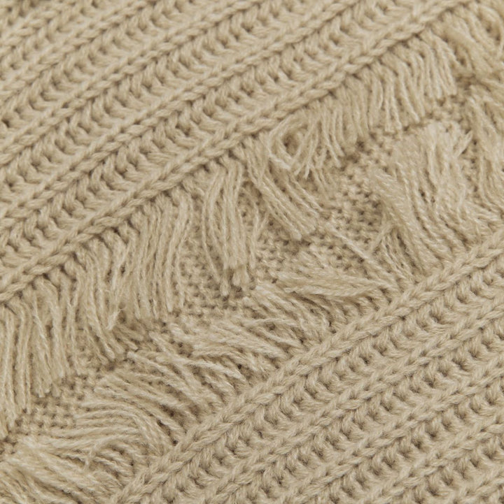 Butterfly embroidery v-neck damage knit sweater