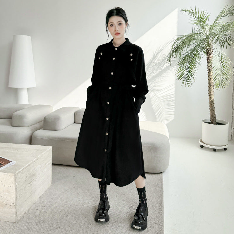 French style button one-piece