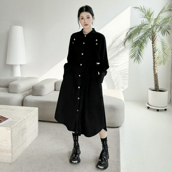 French style button one-piece